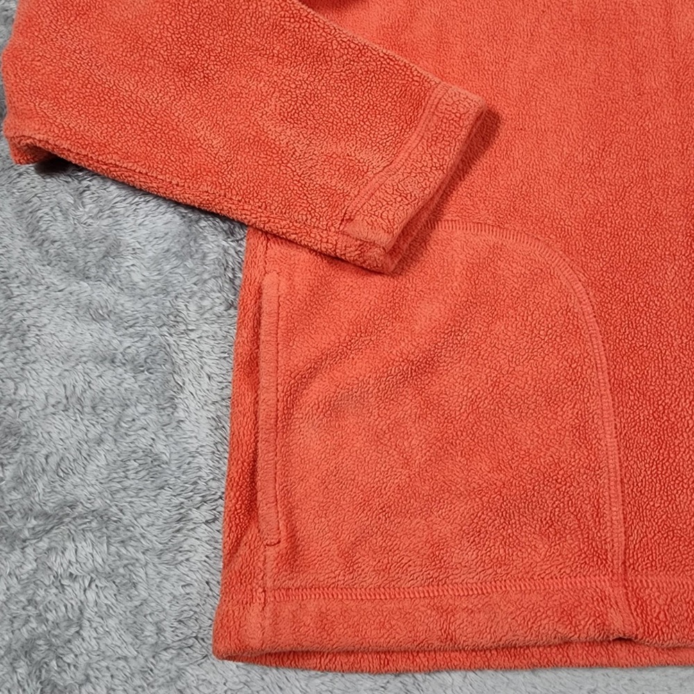 Patagonia Hoodie Girls Large Coral Fleece‎ Pullover Sweatshirt Front Pockets - Picture 2 of 11